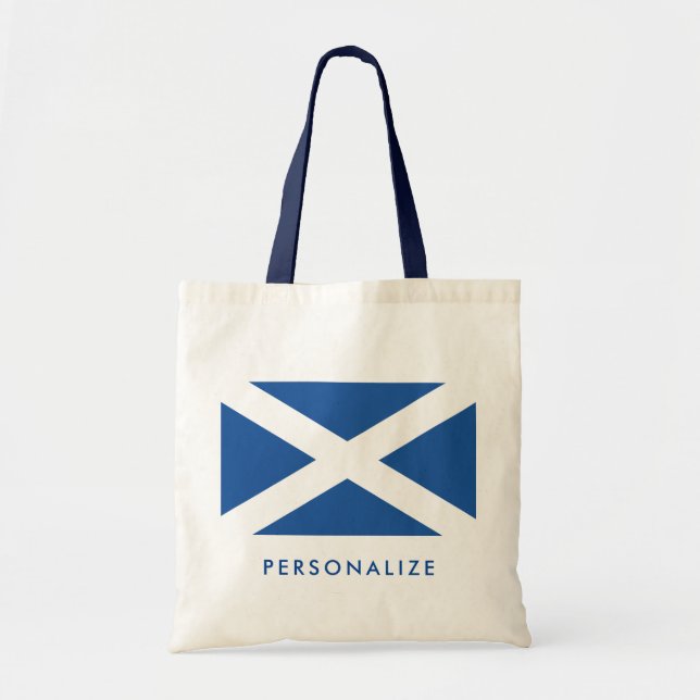 Scottish flag of Scotland custom tote bag (Front)