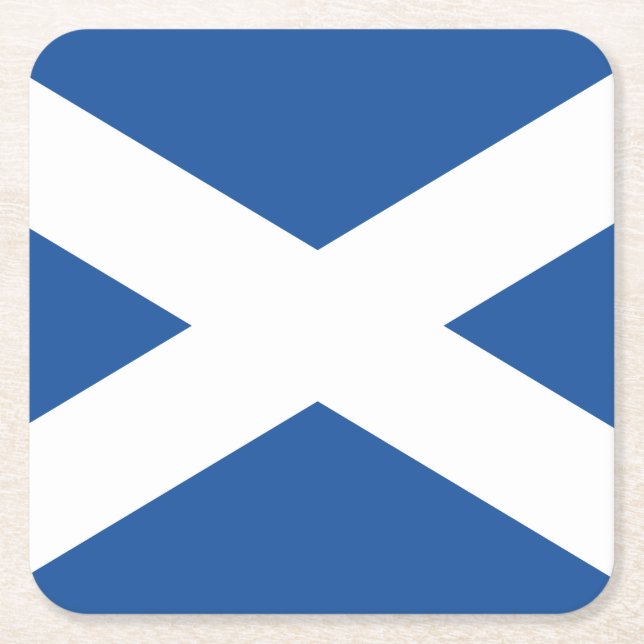Scottish flag of Scotland paper drink coasters (Front)