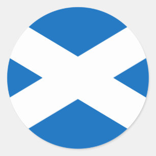 Scottish Flag of Scotland Saint Andrew’s Cross Classic Round Sticker