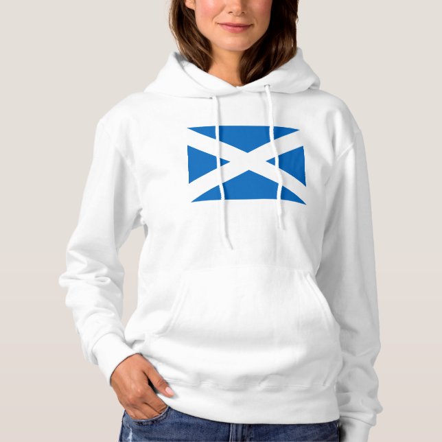 Scottish Flag of Scotland Saint Andrew’s Cross Hoodie (Front)