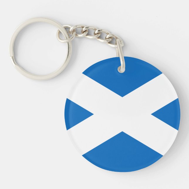 Scottish Flag of Scotland Saint Andrew’s Cross Key Ring (Front)