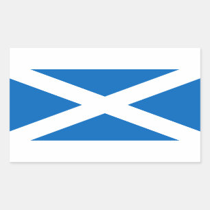 Scottish Flag of Scotland Saint Andrew’s Cross S Rectangular Sticker
