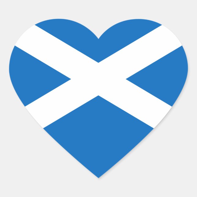 Scottish Flag of Scotland Saint Andrew’s Cross Sal Heart Sticker (Front)