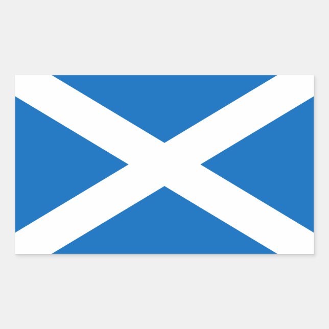 Scottish Flag of Scotland Saint Andrew’s Cross Sal Rectangular Sticker (Front)