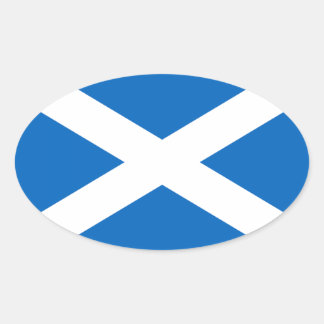 Scottish Flag Oval Sticker