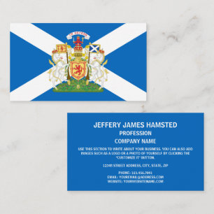 Scottish Flag & Royal Coat of Arms, Scotland Business Card