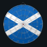 Scottish Flag (Saltire) (Scotland Flag) Dartboard<br><div class="desc">This design features the national flag of Scotland, also known as St Andrew's Cross or simply the Saltire. It dates back at least to the 16th century and probably earlier. Scotland is currently part of the United Kingdom, but it was once an independant state and there is a strong movement...</div>