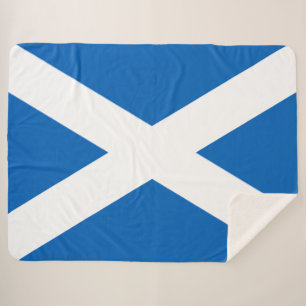 Scottish Flag (Saltire) (Scotland Flag) Sherpa Blanket