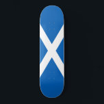 Scottish Flag (Saltire) (Scotland Flag) Skateboard<br><div class="desc">This design features the national flag of Scotland, also known as St Andrew's Cross or simply the Saltire. It dates back at least to the 16th century and probably earlier. Scotland is currently part of the United Kingdom, but it was once an independant state and there is a strong movement...</div>