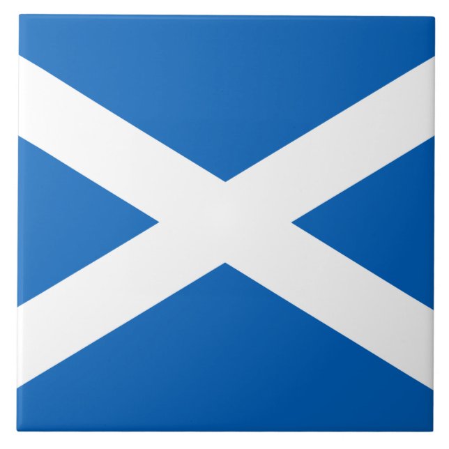 Scottish Flag (Saltire) (Scotland Flag) Tile (Front)