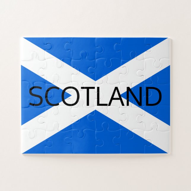 Scottish Flag Scotland 11x14 30pc jpcn Jigsaw Puzzle (Horizontal)