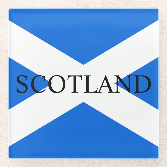 Scottish Flag Scotland coastercnt Glass Coaster (Front)