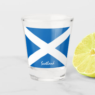 Scottish Flag & Scotland country patriot / sports Shot Glass