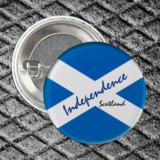 Scottish flag & Scotland - independant /sport fans 3 Cm Round Badge (Creator Uploaded)