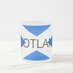Scottish Flag Scotland mugcnt Frosted Glass Coffee Mug