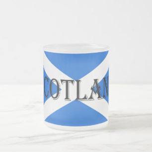 Scottish Flag Scotland mugcnt Frosted Glass Coffee Mug