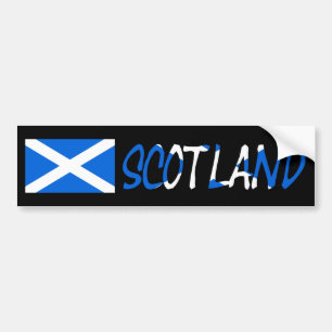 Scottish Flag Scotland Overlay bscnt Bumper Sticker