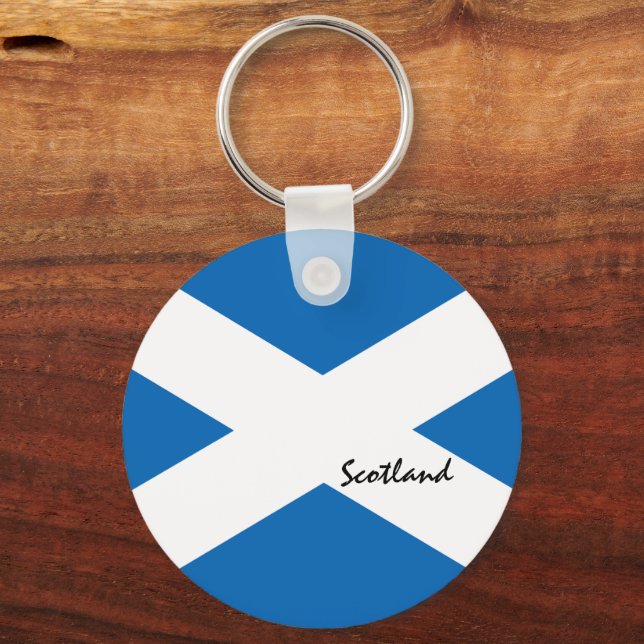 Scottish flag & Scotland, patriotic, travel /sport Key Ring (Front)