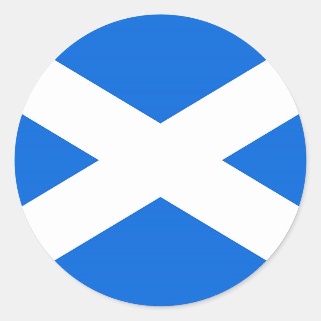 Scottish Flag stkcnt Classic Round Sticker (Front)