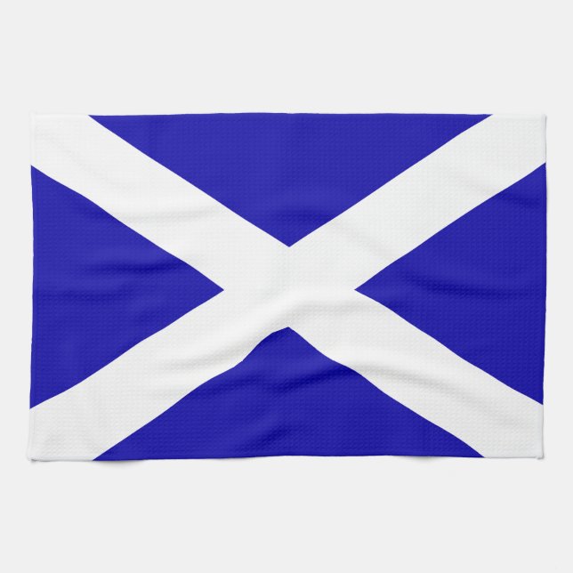Scottish Flag Tea Towel (Horizontal)