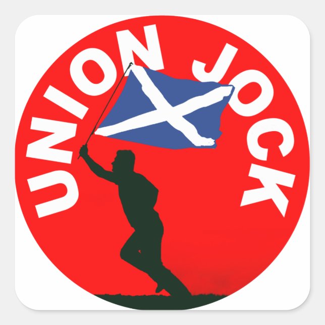 Scottish flag, "Union Jock" Square Sticker (Front)