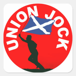Scottish flag, "Union Jock" Square Sticker