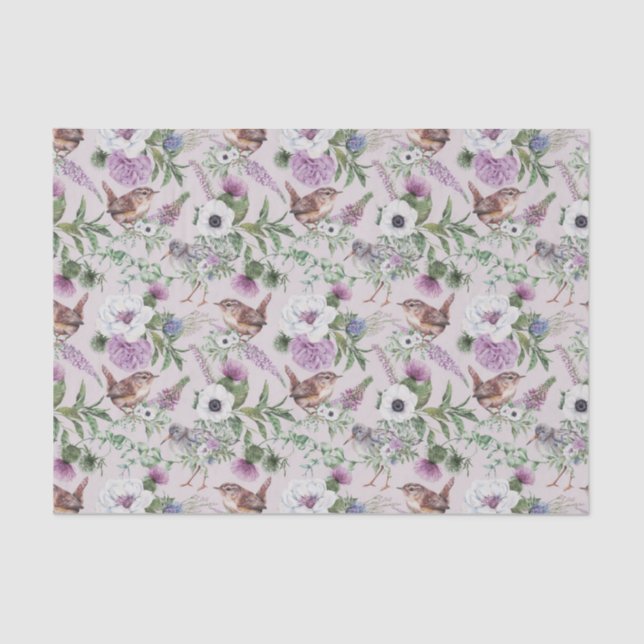 Scottish Floral and Tartan Series Design 11 Tissue Paper (Front)
