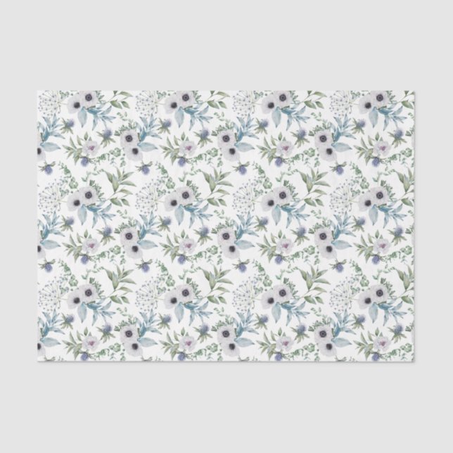 Scottish Floral and Tartan Series Design 18 Tissue Paper (Front)