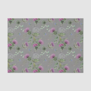 Scottish Floral and Tartan Series Design 1 Tissue Paper