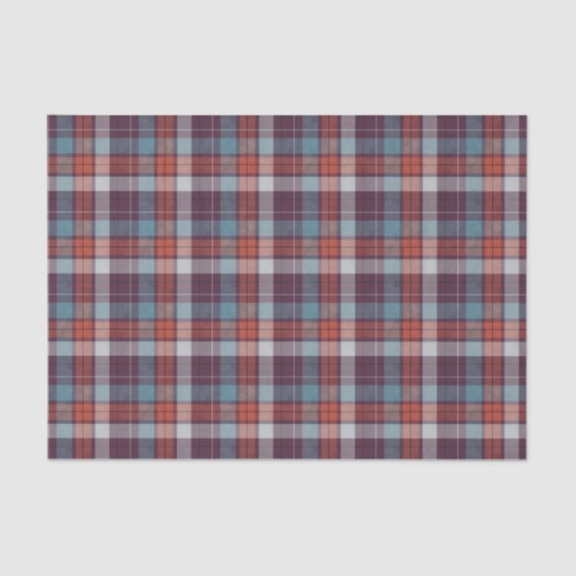 Scottish Floral and Tartan Series Design 34 Tissue Paper (Front)