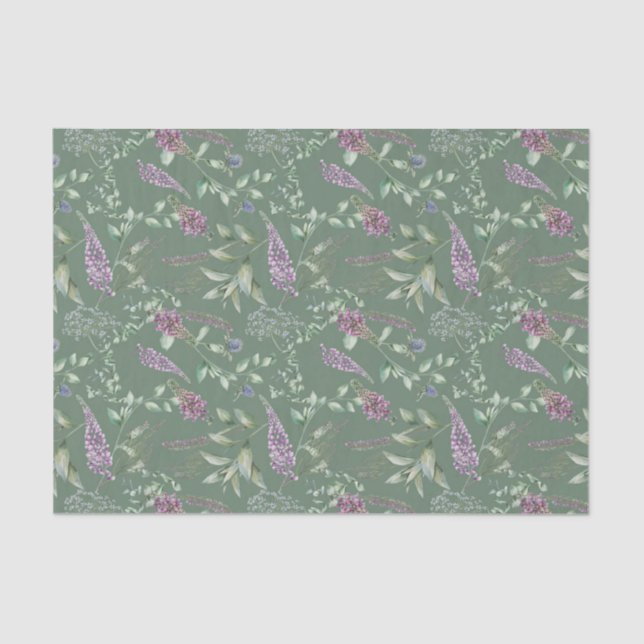Scottish Floral and Tartan Series Design 7 Tissue Paper (Front)