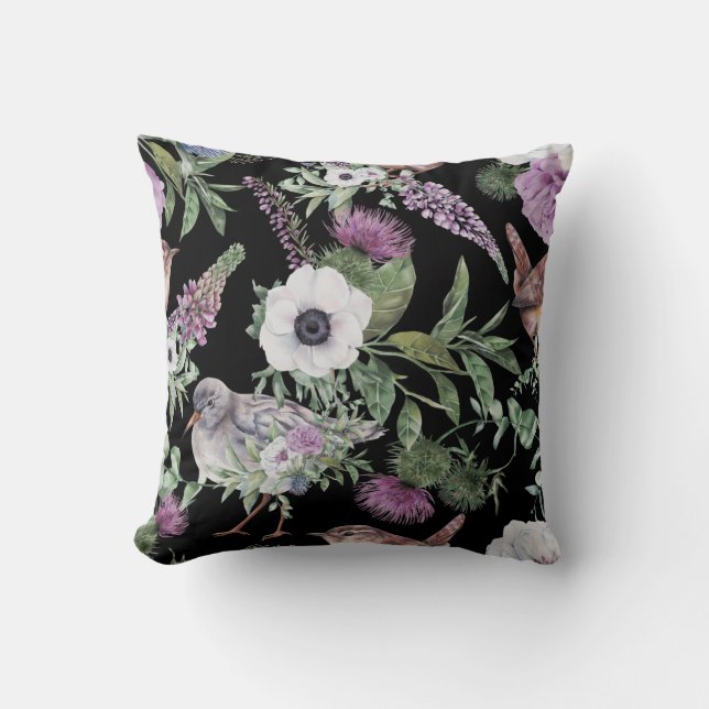 Scottish Floral & Bird  Cushion (Front)