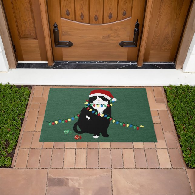 Scottish Fold Cat Holiday Doormat (Outdoor)