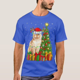 Scottish Fold Cat Lighting Xmas Tree Scottish Fold T-Shirt