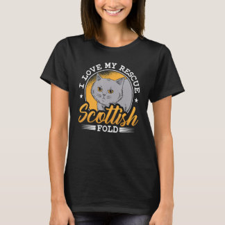 Scottish Fold Cat Longhair Highland Kitten Owner 7 T-Shirt
