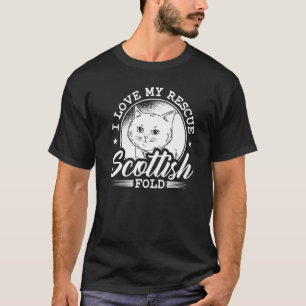 Scottish Fold Cat Longhair Highland Kitten Owner T-Shirt