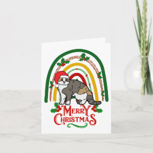 Scottish Fold Cat Merry Christmas Card