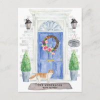 Scottish Fold Cat Moving Announcement Postcard