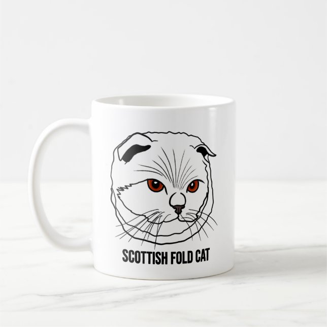 Scottish Fold Cat Mug (Left)