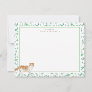 Scottish Fold Cat Personalised Stationery Card