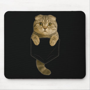 Scottish Fold Cat Pocket Gifts Cat Mum Cat Dad Cat Mouse Mat