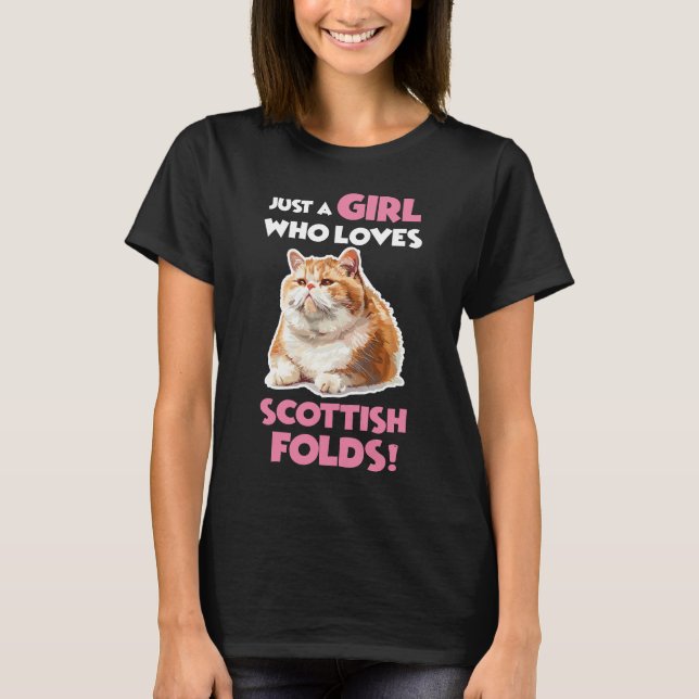 Scottish Fold Cat  T-Shirt (Front)