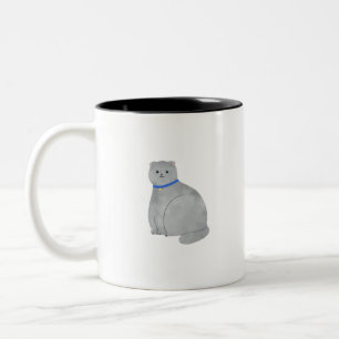 Scottish Fold Cat Two-Tone Coffee Mug