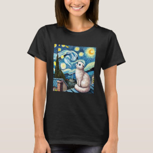 Scottish Fold Cat Under Starry Night Sky T-Shirt