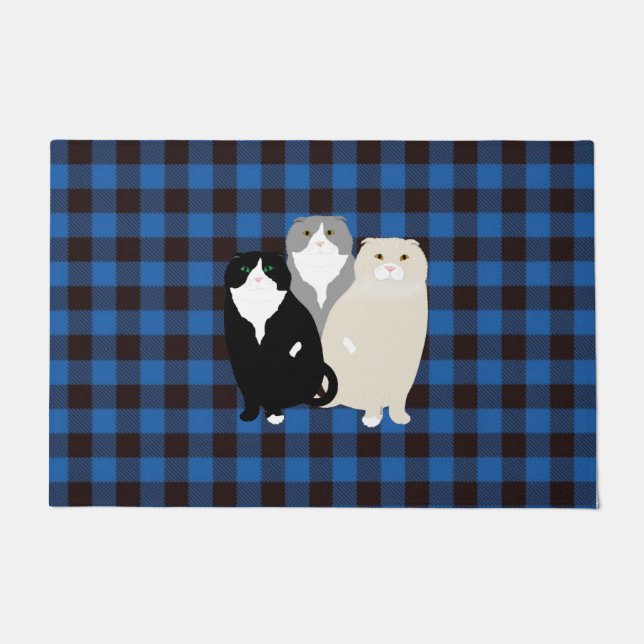 Scottish Fold Cats Doormat (Front)
