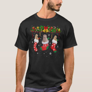 Scottish Fold Cats In Christmas Sock Funny Scottis T-Shirt