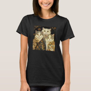 Scottish fold Cats in Gustav Klimt Masterpiece T-Shirt