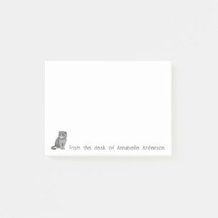 Scottish Fold Gray Cat Personalize Notes