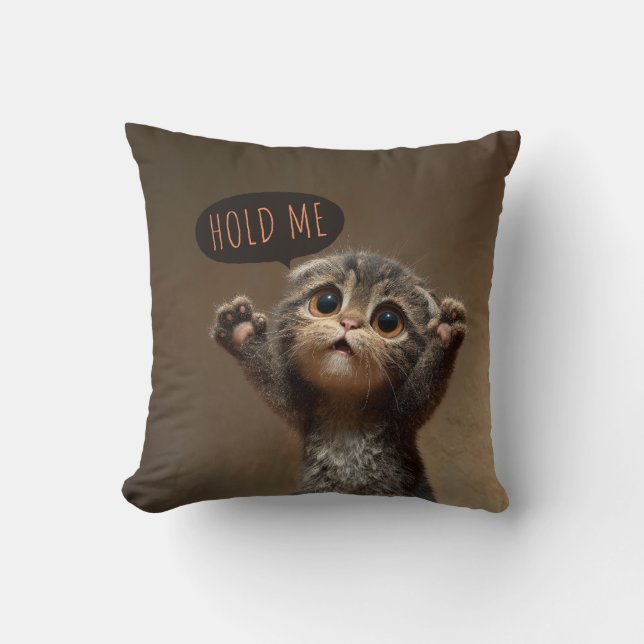 (Scottish Fold) "Hold Me" Emotional Support Cushion (Front)