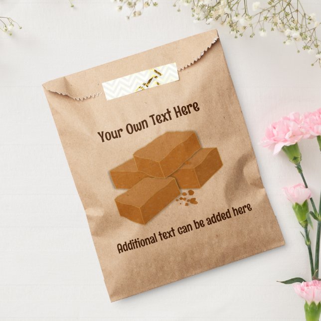 Scottish Fudge is Tablet - Hard Candy - add text Favour Bags (Sealed)